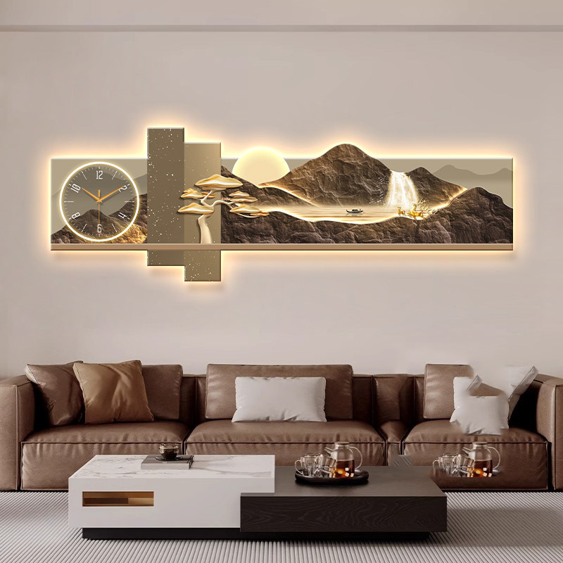 Luxury Lifestyle Aesthetic - Grande Horloge Murale Artistique de Luxe