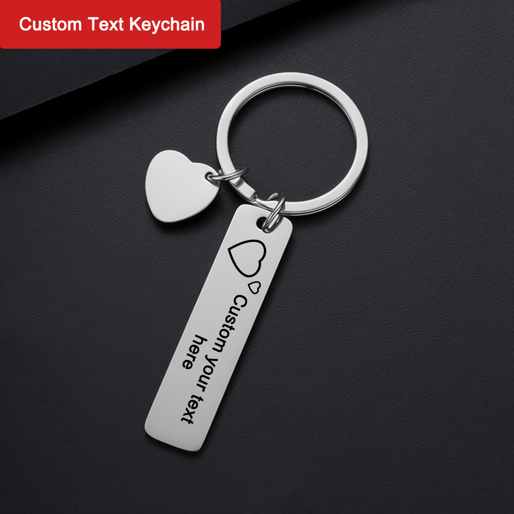 Personalized Engraved Gift - Porte-clés personnalisé avec texte, porte-clés en