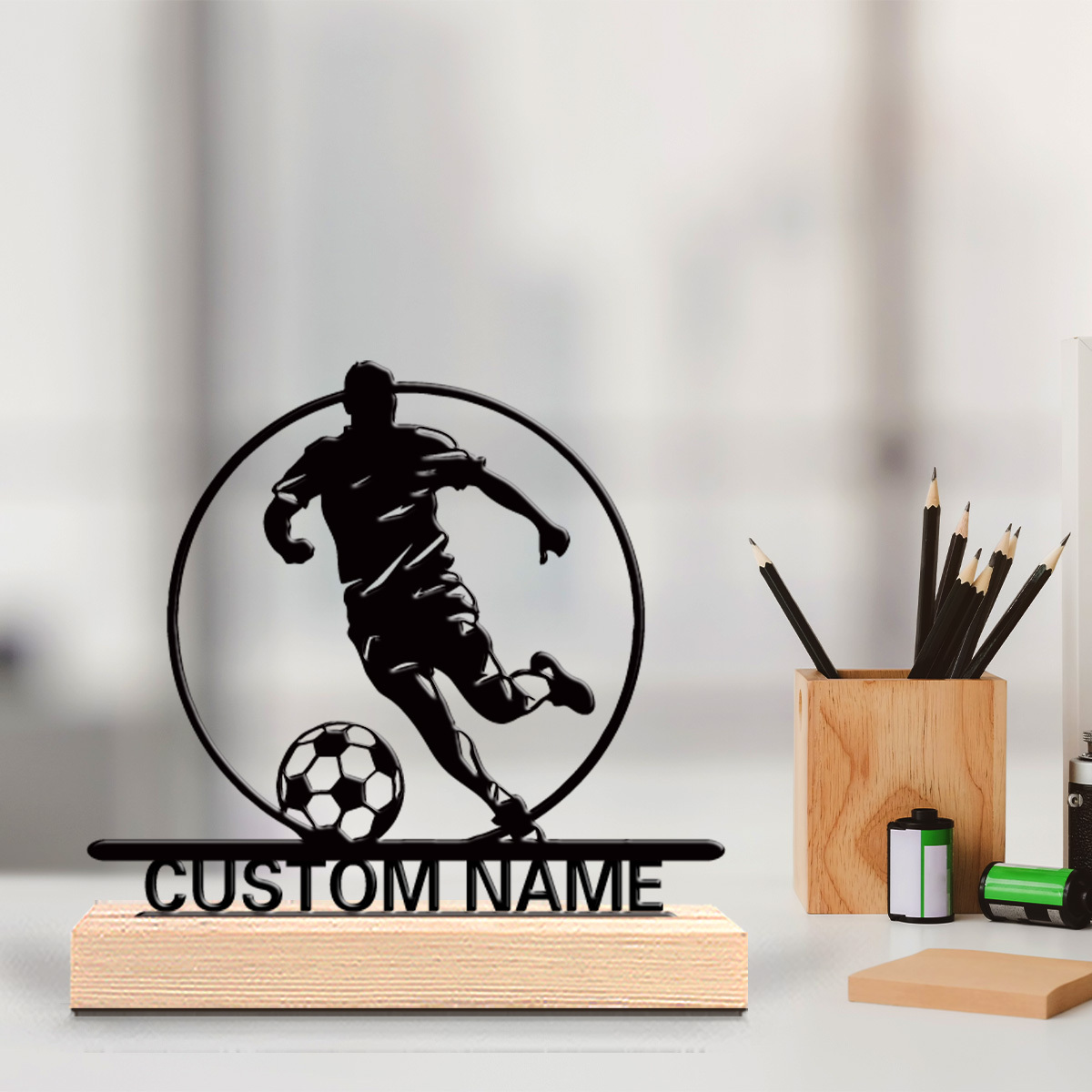 Personalized Engraved Gift - Statue en métal personnalisée de joueur