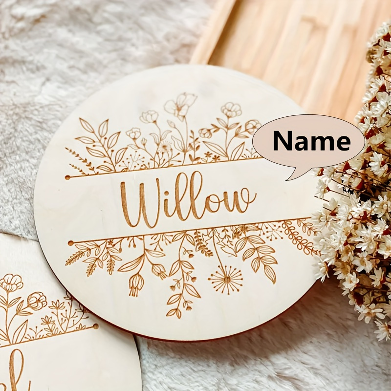 Plaque de nom gravée florale p - Personalized Engraved Gift avis et prix