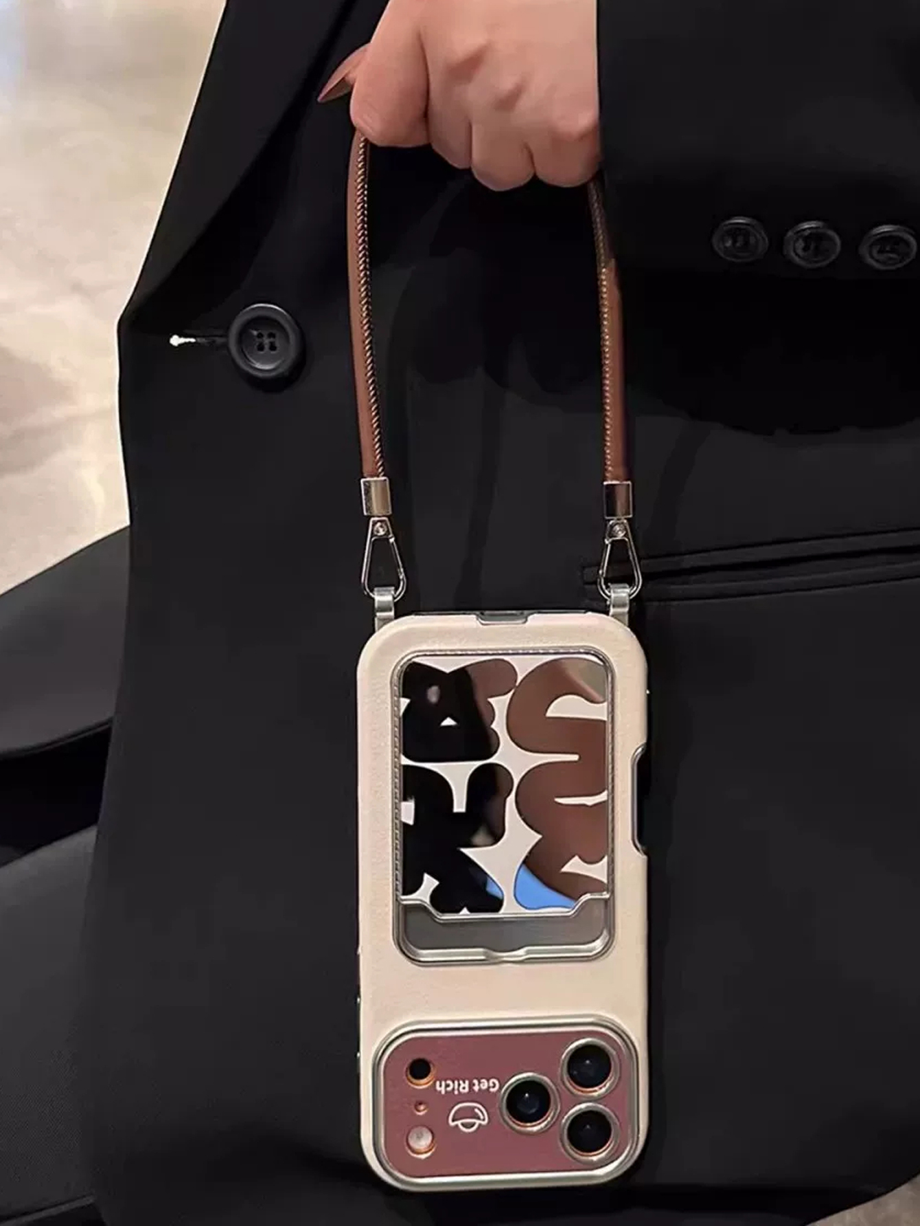 Étui de téléphone de luxe en c - Leather Card Wallet avis et prix