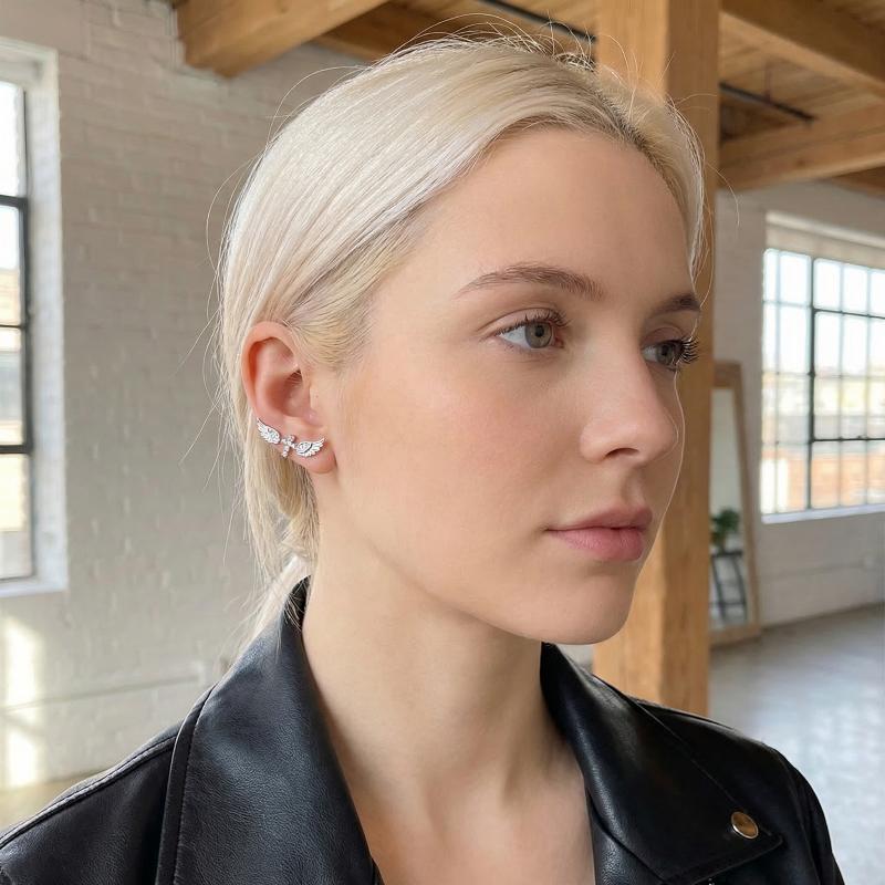 Boucles d'oreilles croix ailes - Luxury Lifestyle Gifts avis et prix
