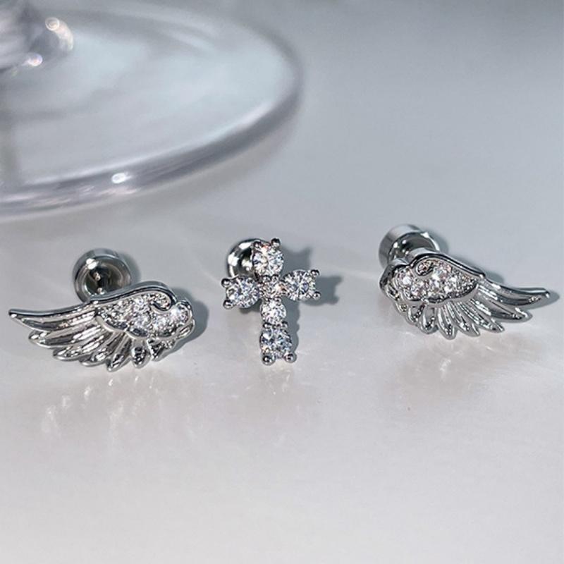 Boucles d'oreilles croix ailes - Luxury Lifestyle Gifts avis et prix